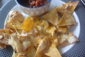 Leftover Chicken Nachos