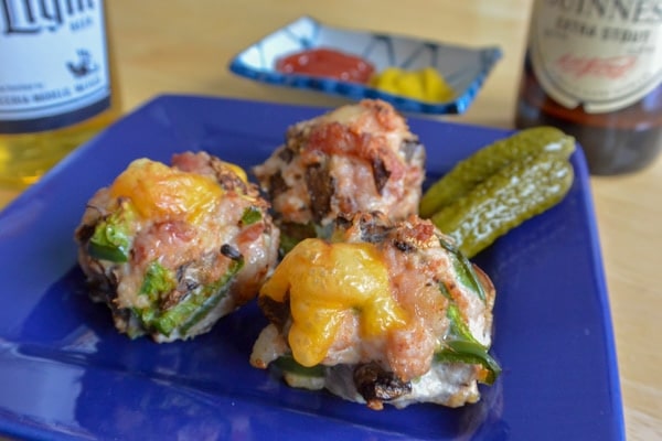 Jalapeno Bacon Cheeseburger Meatballs.  Super Bowl appetizers