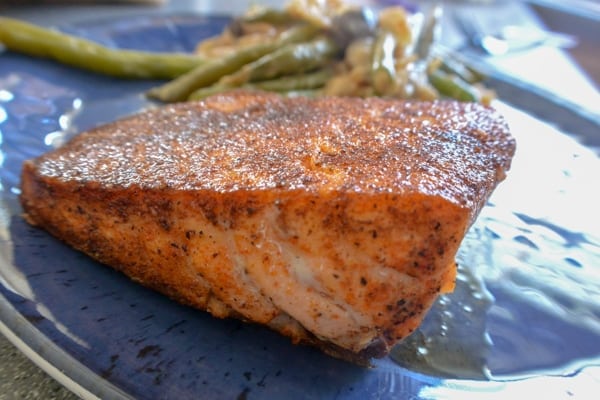 Spicy Crispy Skin Pan Seared Salmon