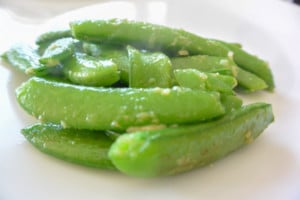 Garlic Ginger Sugar Snap Peas