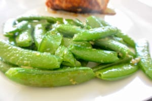 Garlic Ginger Sugar Snap Peas