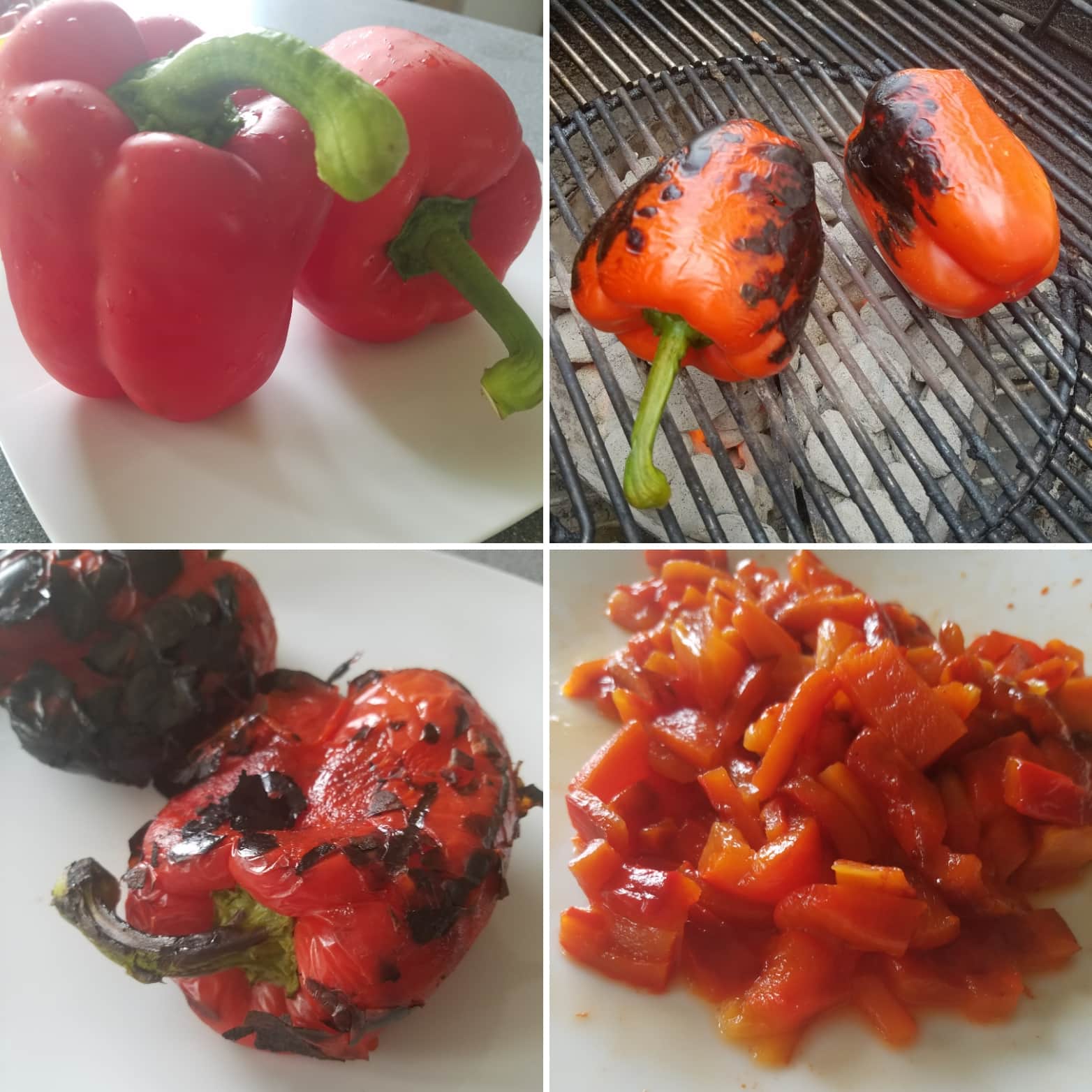 Grilled Roasted Red Peppers