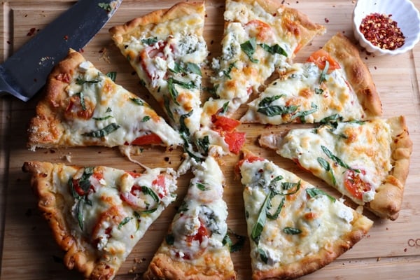 Five Cheese Pizza - game day treats