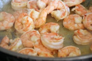 Pesto Fettuccine with Garlic and Lemon Shrimp