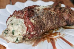 Blue Cheese Stuffed Grilled Flank Steak