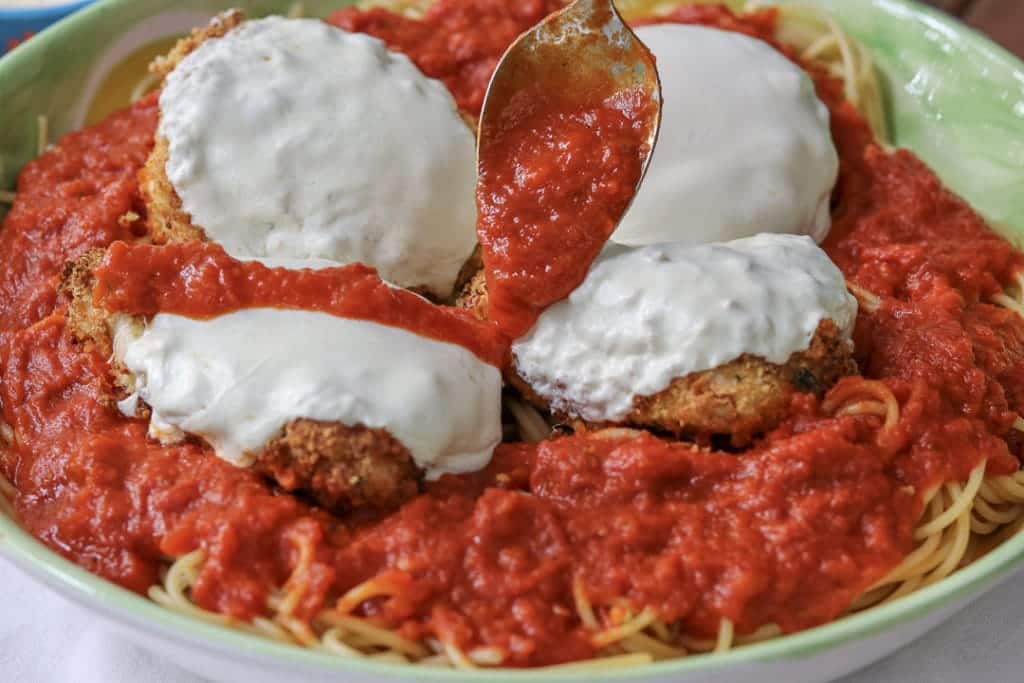 Air Fryer Chicken Parmesan with Pasta