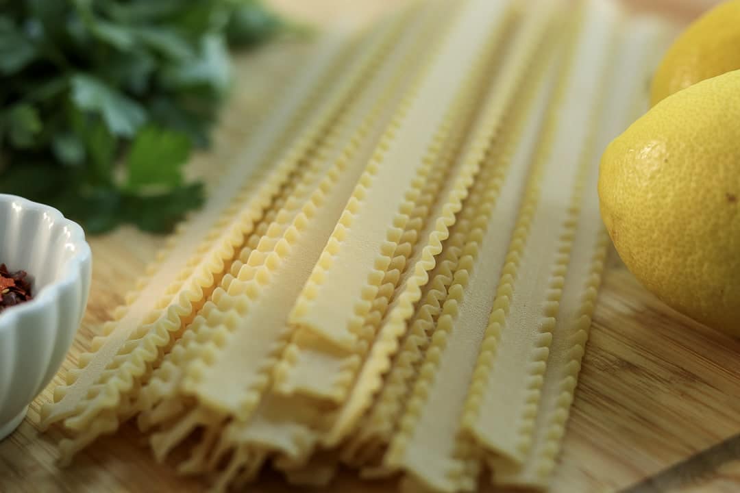 Garlic Lemon Ricotta Sauce with Pasta and Shrimp