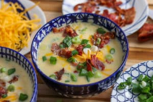 Air Fryer Bacon and Cheese Potato Soup