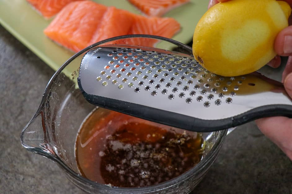 Air Fryer Bourbon Glazed Salmon Steps