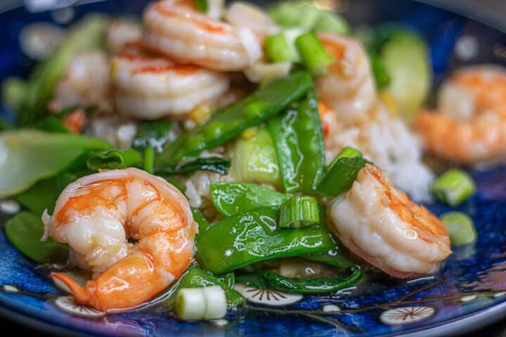 Simple Garlic Ginger Shrimp Stir Fry with Baby Bok Choy - Belly Laugh ...