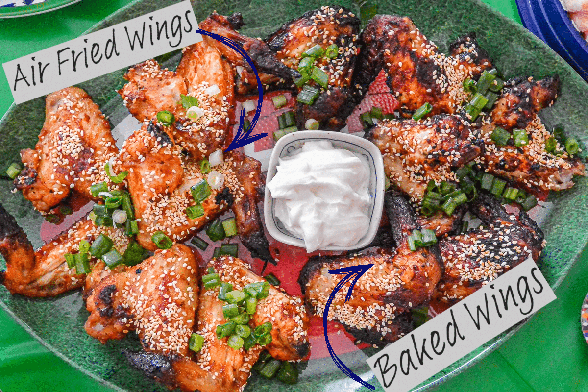 Air Fried vs Baked Sesame Chicken Wings