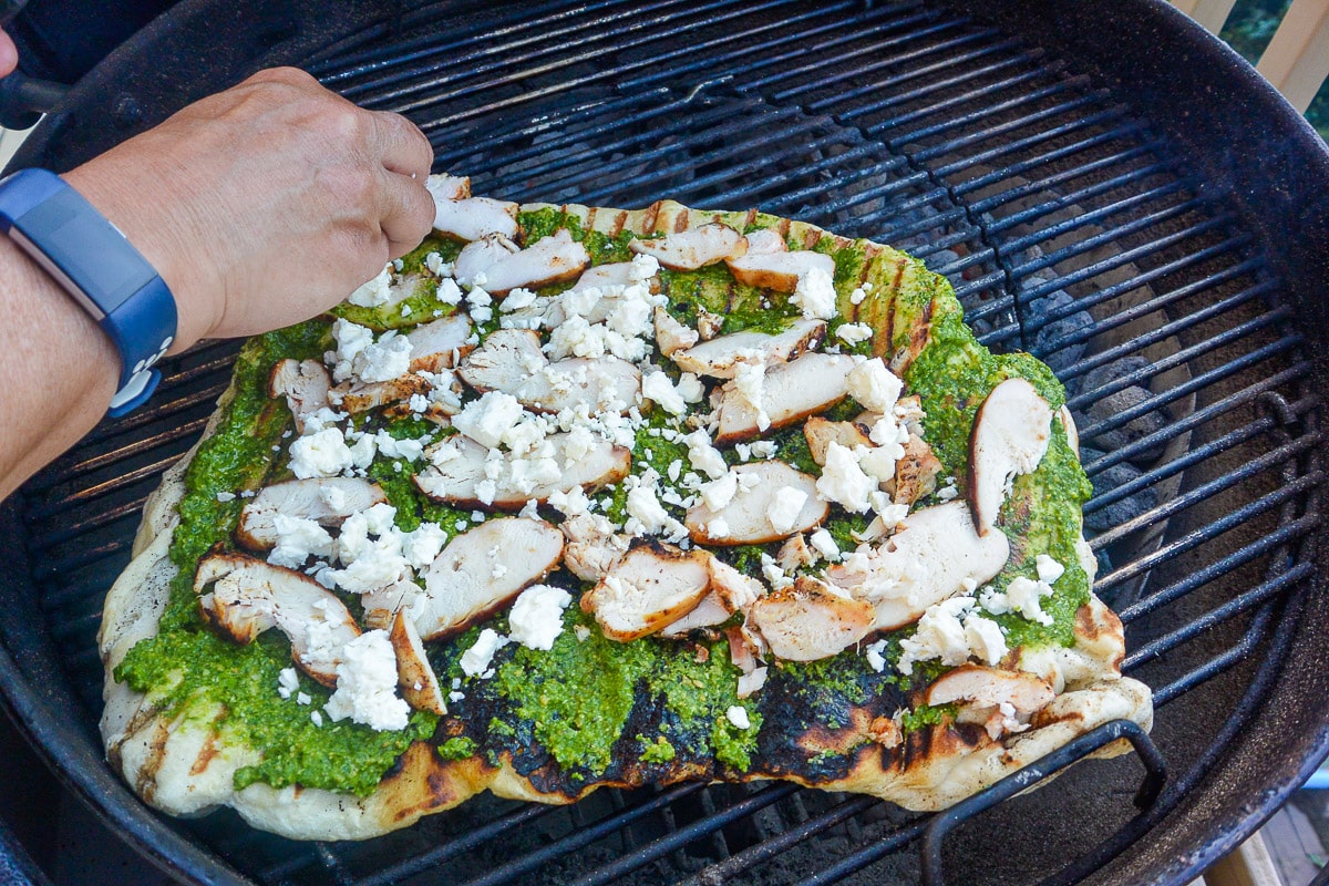 Grilled Spicy Pesto Pizza Recipe