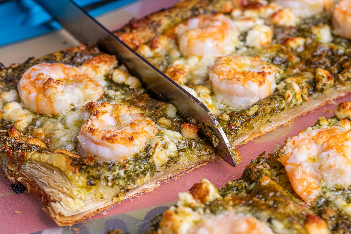 shrimp pesto pizza recipe